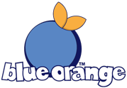 blue orange logo : go back to home page
