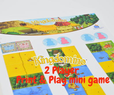 kingdomino 2 player print and play mini game